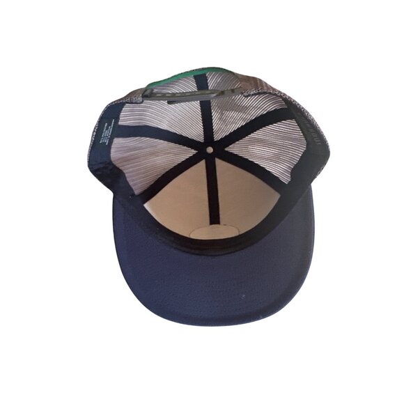 Make Pay Not War Embroidered Navy & Gray Trucker Hat Adjustable Snapback - Picture 5 of 6